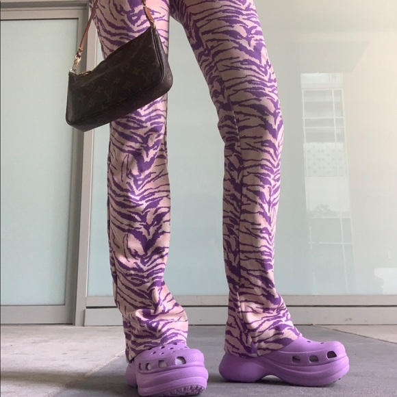 I AM GIA KIKI PURPLE ZEBRA PANTS - Picture 3 of 4
